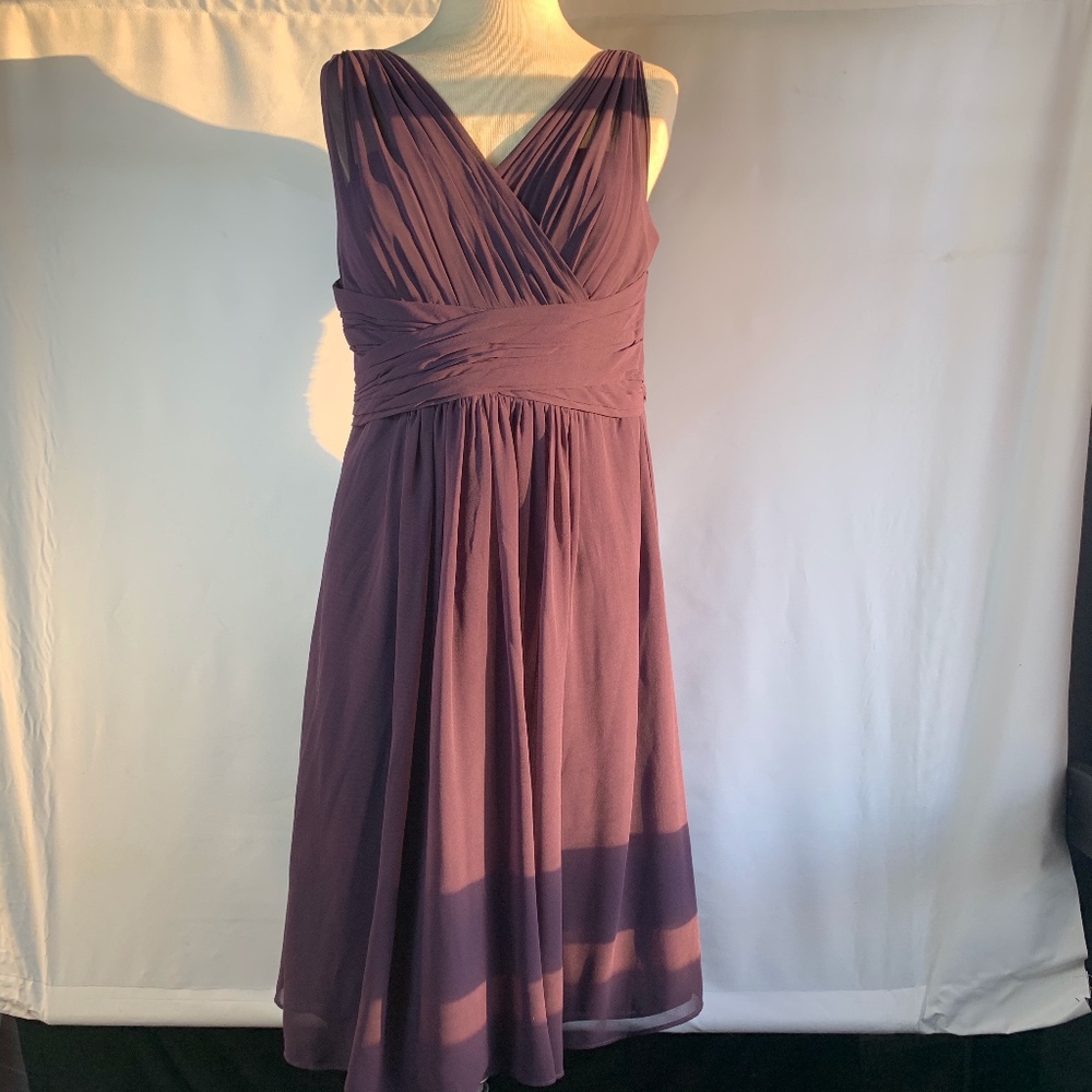 Bill Levkoff Eggplant formal dress 10/12 altered
